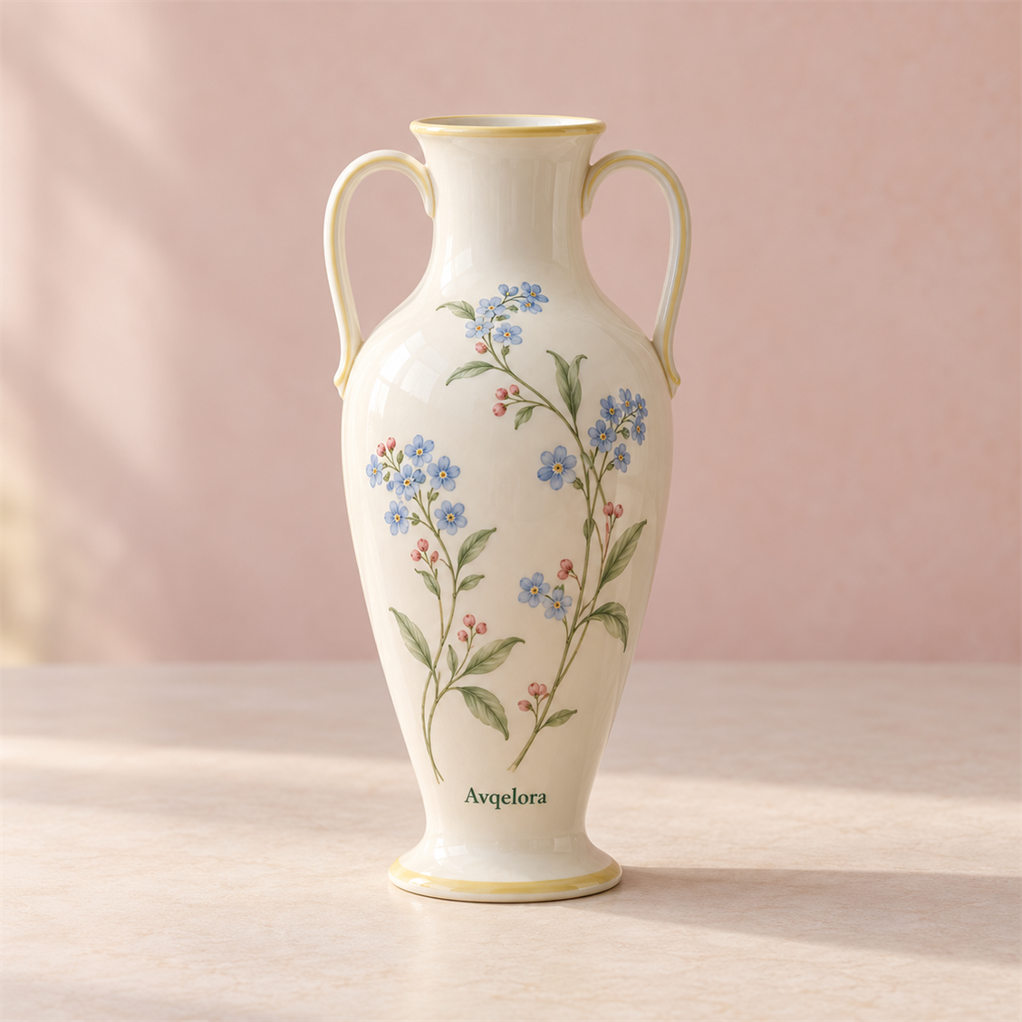 Avqelora Bluebell Handle Vase closed product view