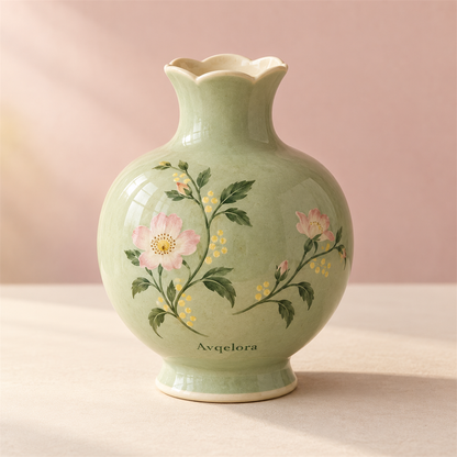 Avqelora Clover Scallop Vase closed product view