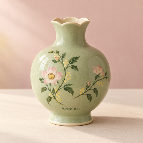 Avqelora Clover Scallop Vase closed product view