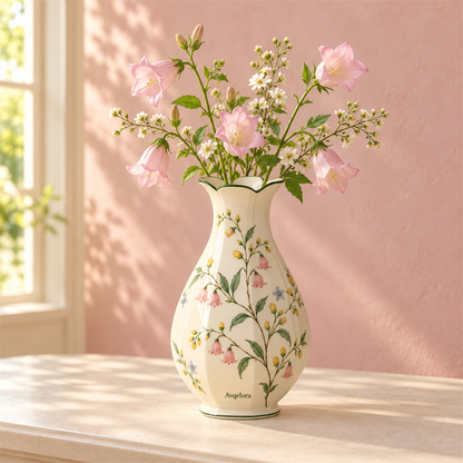 Avqelora Wildflower Scallop Vase interior or alternate view